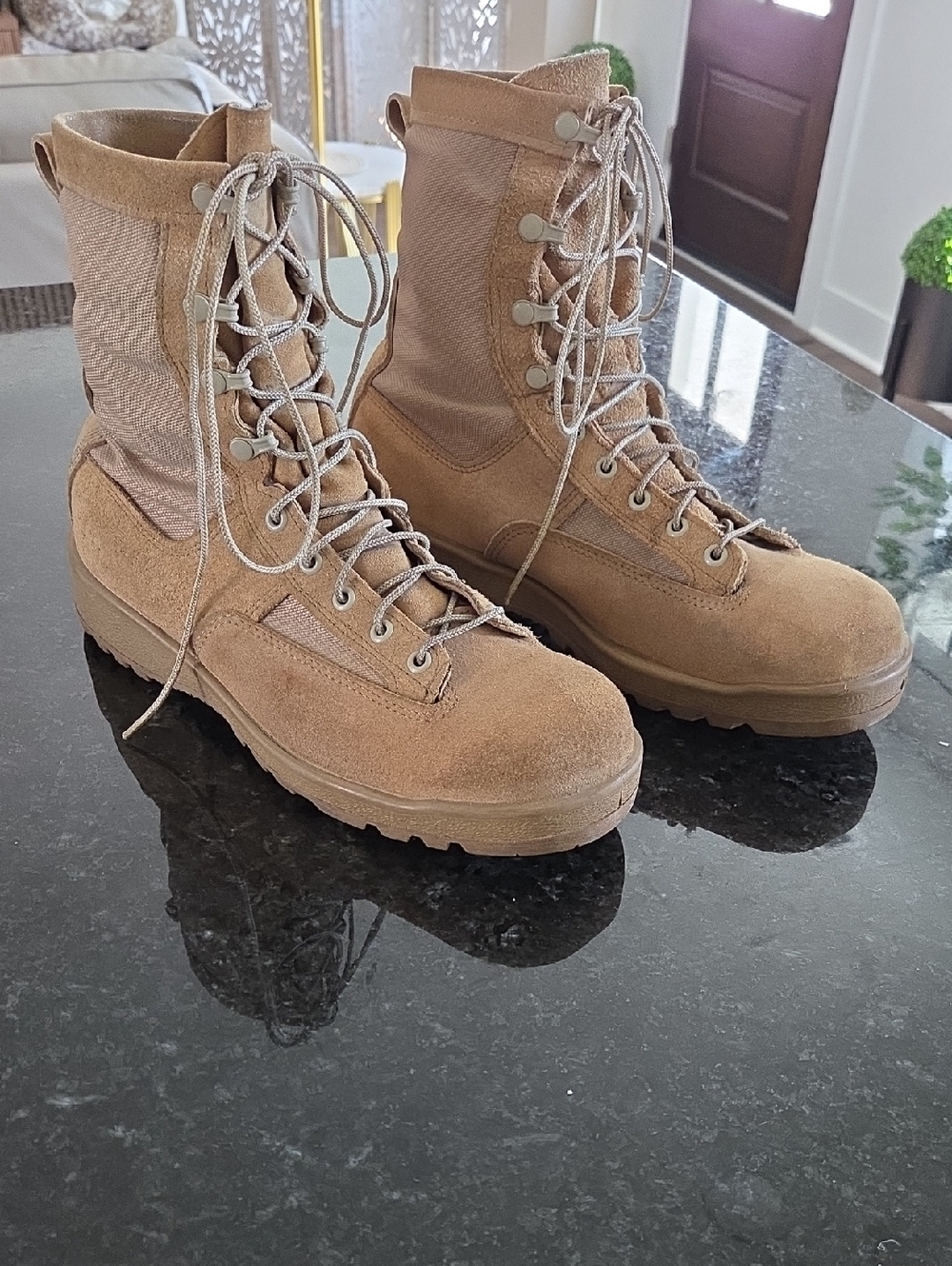 Bellville Tan Tactical Combat Boots - Lace-Up Military Style, 790V, Mens Size 10